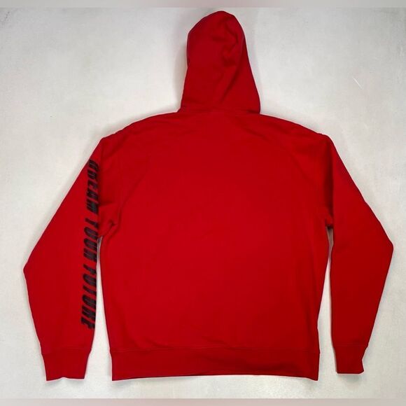7N For All Mankind Dream Your Future Pullover Hoodie Men Medium Red - Picture 5 of 7